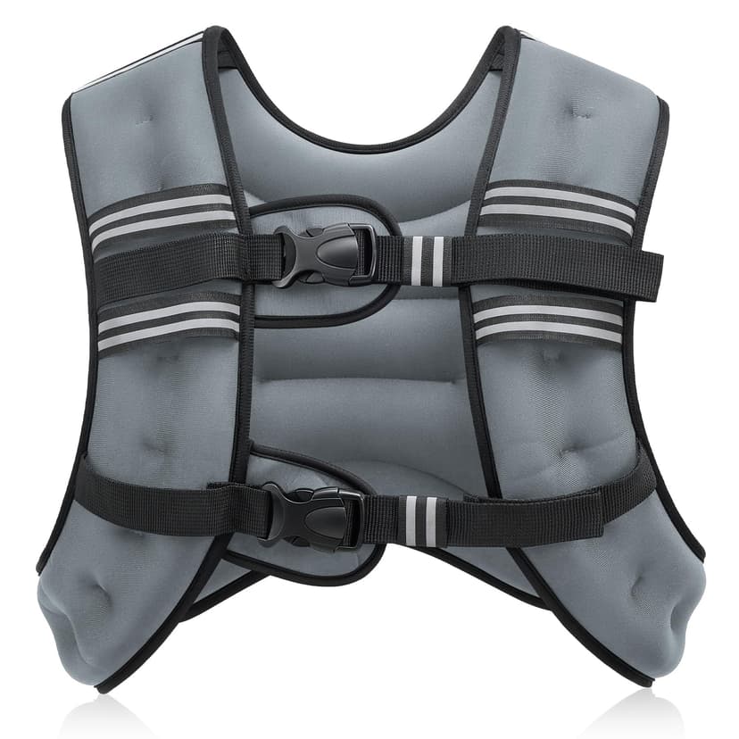 ZELUS Weighted Vest, 6lb/8lb/12lb/16lb/20lb/25lb/30lb Weight Vest with Reflective Stripe for Workout, Strength Training, Running, Fitness, Muscle Building, Weight Loss, Weightlifting
