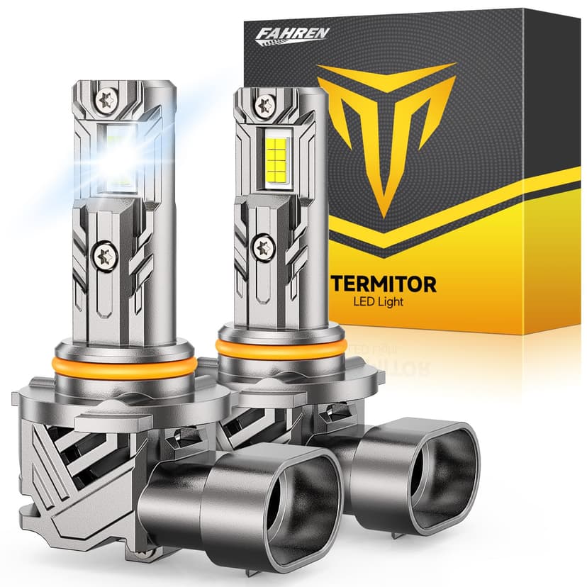 2026 latest 9005/HB3 headlight bulbs,110,000LM 15X Brighter 6500K Cool White, Plug and Play, 1:1 Halogen Replacement, IP68 9005 hb3 High Low Beam, 80K+ Hours Lifespan, headlight Bulbs Retainers