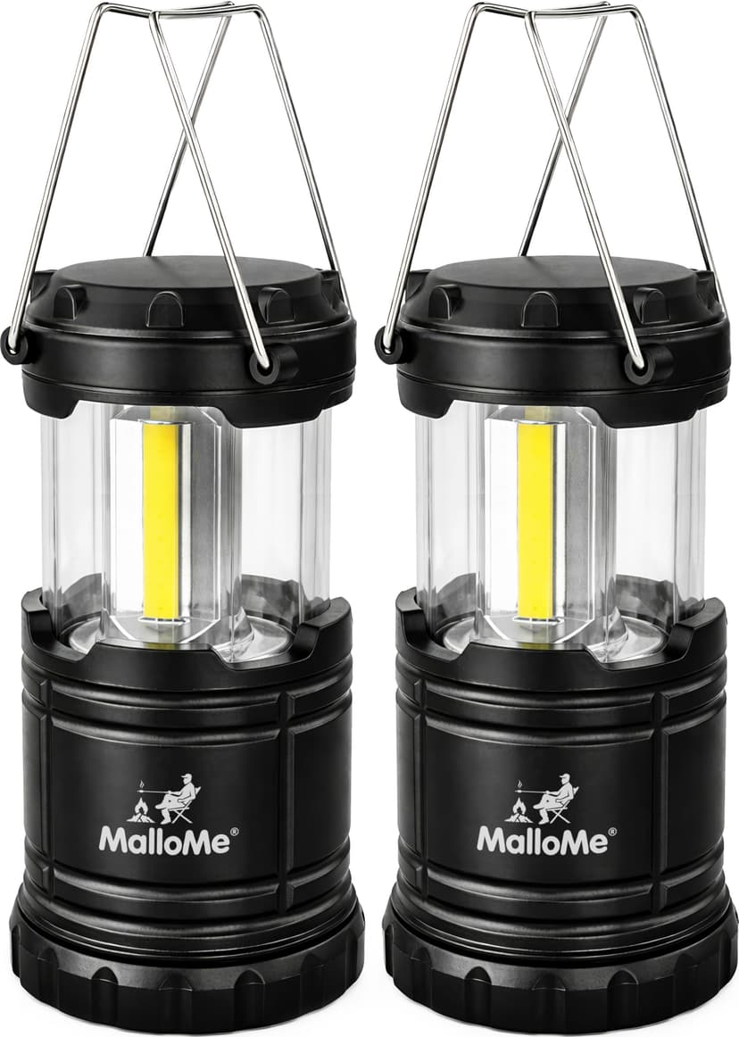 MalloMe Camping Lights LED Lantern Flashlights,Battery Powered Operated Lamp Tent Lanterns for Power Outages,Camping Essentials Outdoor,Home,Emergency Gear,Hurricane Survival(3 AAA batteries required)