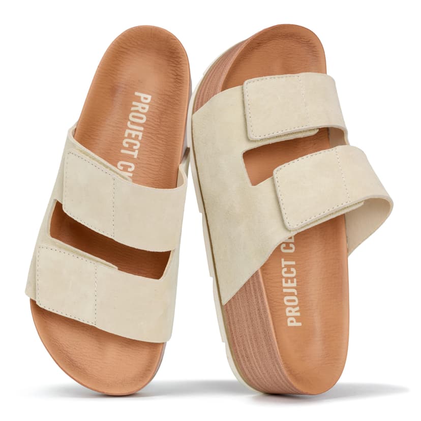 Project Cloud 100% Genuine Leather Platform Sandals Women Footwear-Beach Essentials Summer Wedges with Plush and Soft Insole-Non Slip & Lightweight Wedge Sandals For Women 2026