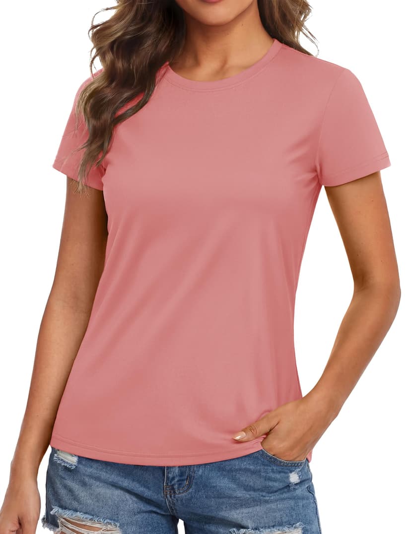MAGCOMSEN Women's Workout Tops Short Sleeve Shirts UPF 50+ Quick Dry Athletic Sun Protection Rash Guard for Women