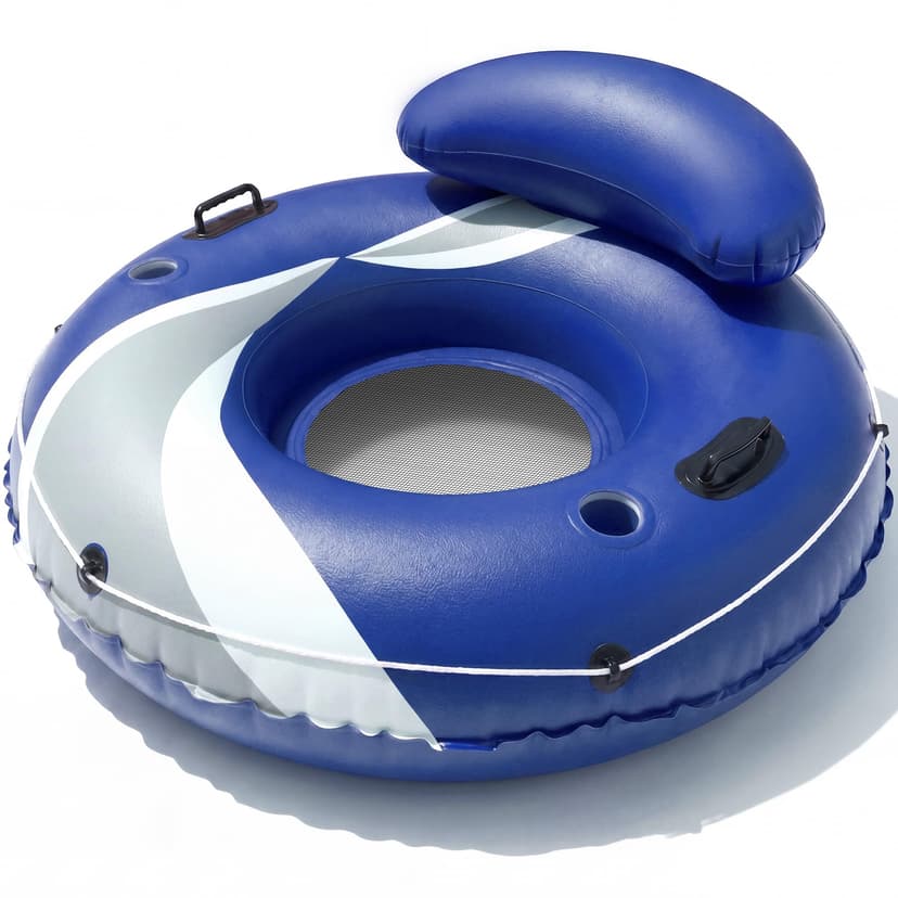 River Tube for Adults, Tube for River Floating, Heavy Duty River Tube for Beach Lake Rafting, River Floats with Mesh Bottom, Puncture-Resistant, Breathable & Fun for Adults, CQ08BLS-43''