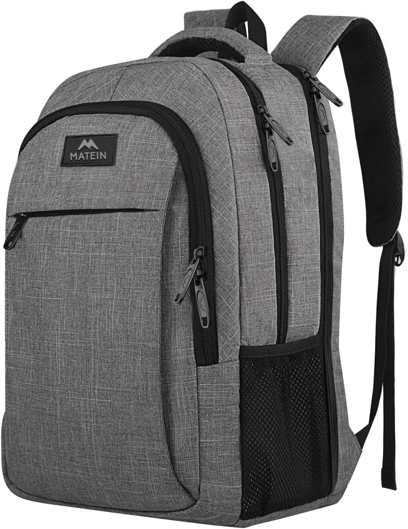 MATEIN Extra Large 18.4 Inch Laptop Backpack, TSA Friendly Travel Backpack | Laptop Compartment, Anti Theft, Flight Approved, College Business Work Big Bag for Women Men, Daily Commute & Office, Grey