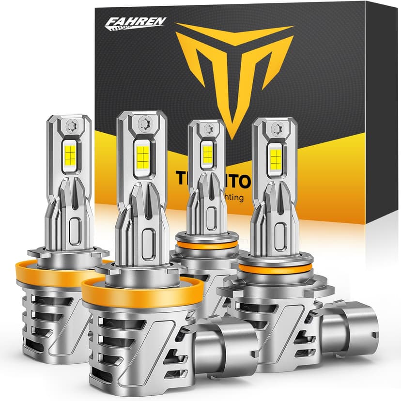 URSPRUNG 2026 𝐓𝐨𝐩-𝐆𝐫𝐚𝐝𝐞 H11/H9/H8 9005/HB3 Bulbs Combo, 140000LM 14X Ultra Bright, 6500K Cool White, 1:1 OEM Plug & Play, CANbus Error-Free, 85000+ Hrs Lifespan, ‎Daytime Running Light Modules