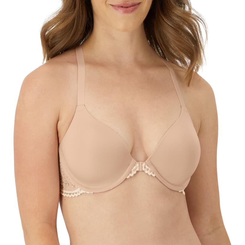 Maidenform Women's Racerback Bra with Shaping & Support, One Fab Fit Underwire Bras for Women, Lightly Lined, Front Close