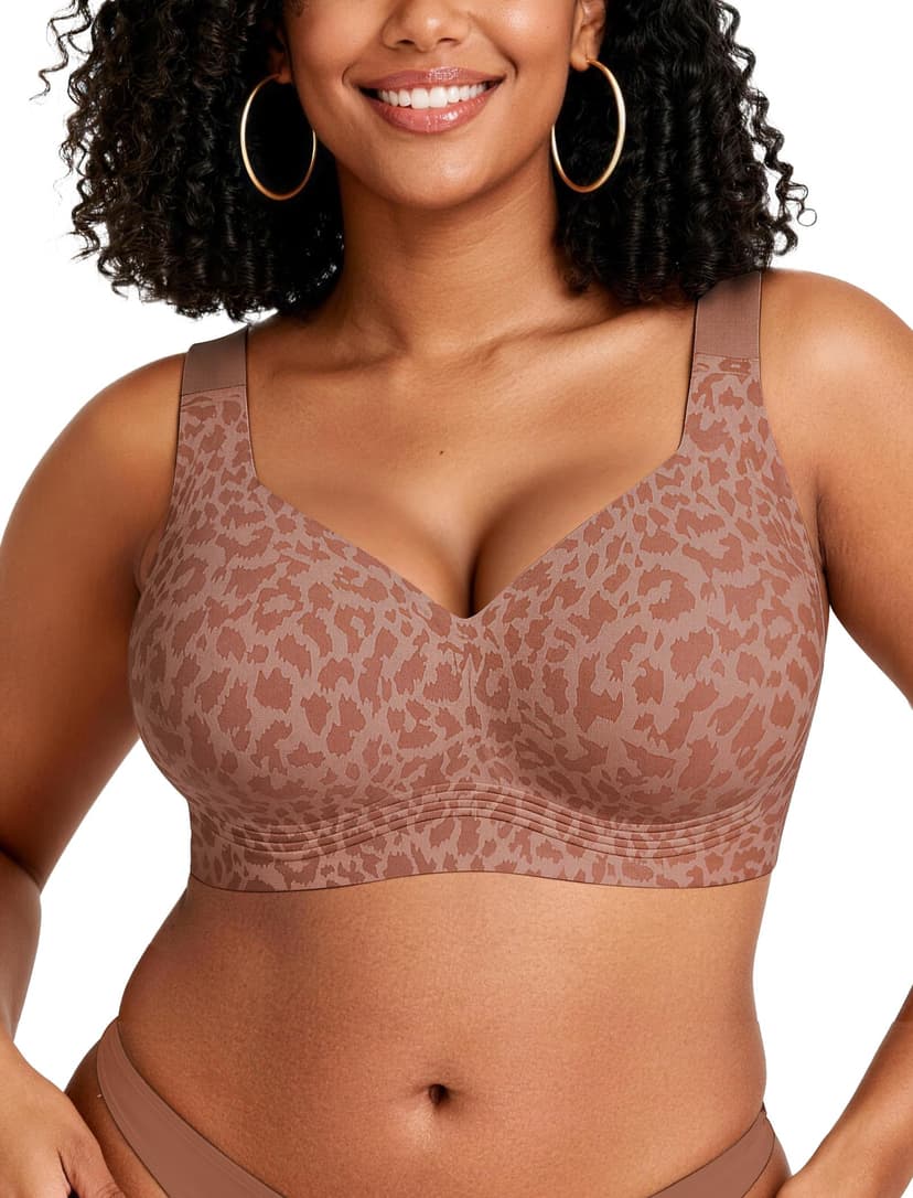OEAK Womens Wireless Jelly Bras Plus Size Support Push Up Comfortable Bra | no underwire,full coverage,for large breast,minimizer bra,seamless,tshirt bras,everyday bra