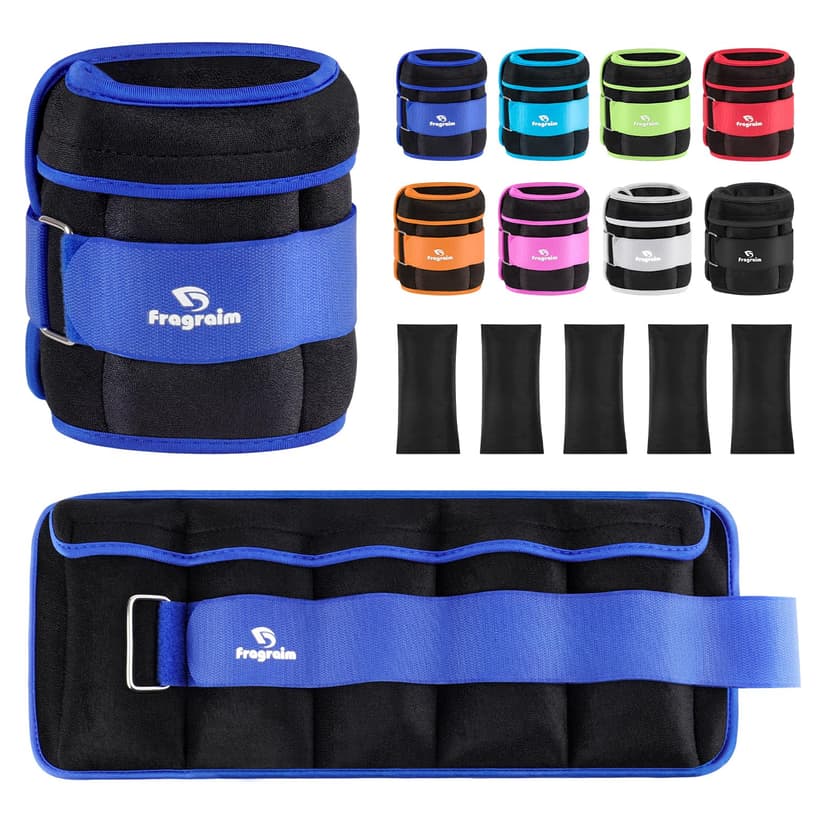 Fragraim Adjustable Ankle Weights 1-3/4/5/6/8/10/12/15/20 LBS Pair with Removable Weight for Jogging, Gymnastics, Aerobics, Physical Therapy