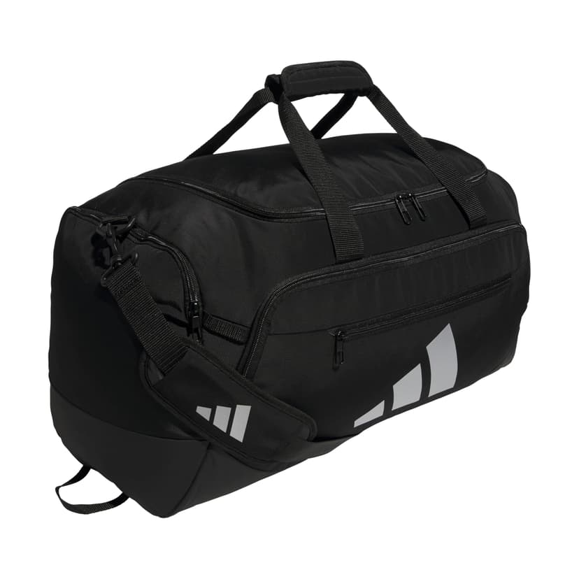 adidas Defender 5 Duffel Bag for Sports, Gym and Travel, Black/Silver Metallic, OSFA