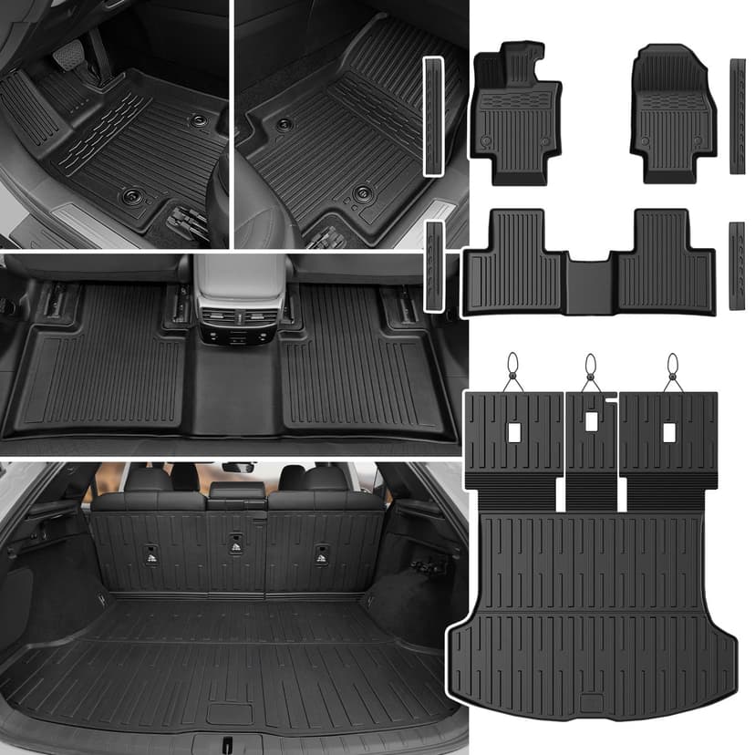 JOULARISE Floor Mats for Lexus RX350/RX350h/RX500h 2023-2026, w/Cargo Mat | Full Protection Mat Set with Cargo Liner, All Weather TPE, Non Slip & Odorless, RX350/RX350h/RX500h Accessories