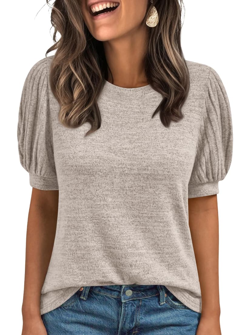 AUTOMET Womens Tops Summer Sweater Spring Tunic Dressy Casual Blouses Business Cute Trendy Short Sleeve Shirt 2026