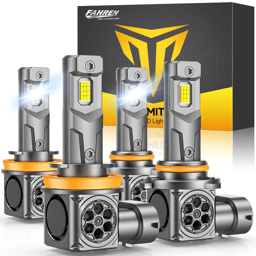 URSPRUNG 2026 𝐍𝐞𝐰-𝐆𝐞𝐧 H11/H9/H8 9005/HB3 Bulbs Combo, 135,000LM 1400% Ultra High Brightness 9005 H11 Bulbs, True 1:1 OEM Mini Size, 10 Year Long Life, CANBus Ready, daytime-running-light-modules
