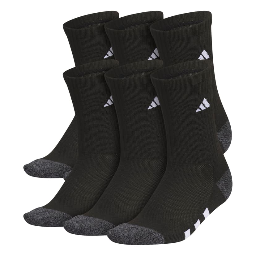 adidas Kids Cushioned Crew Socks for Boys & Girls (6 Pairs) Durable & Comfortable