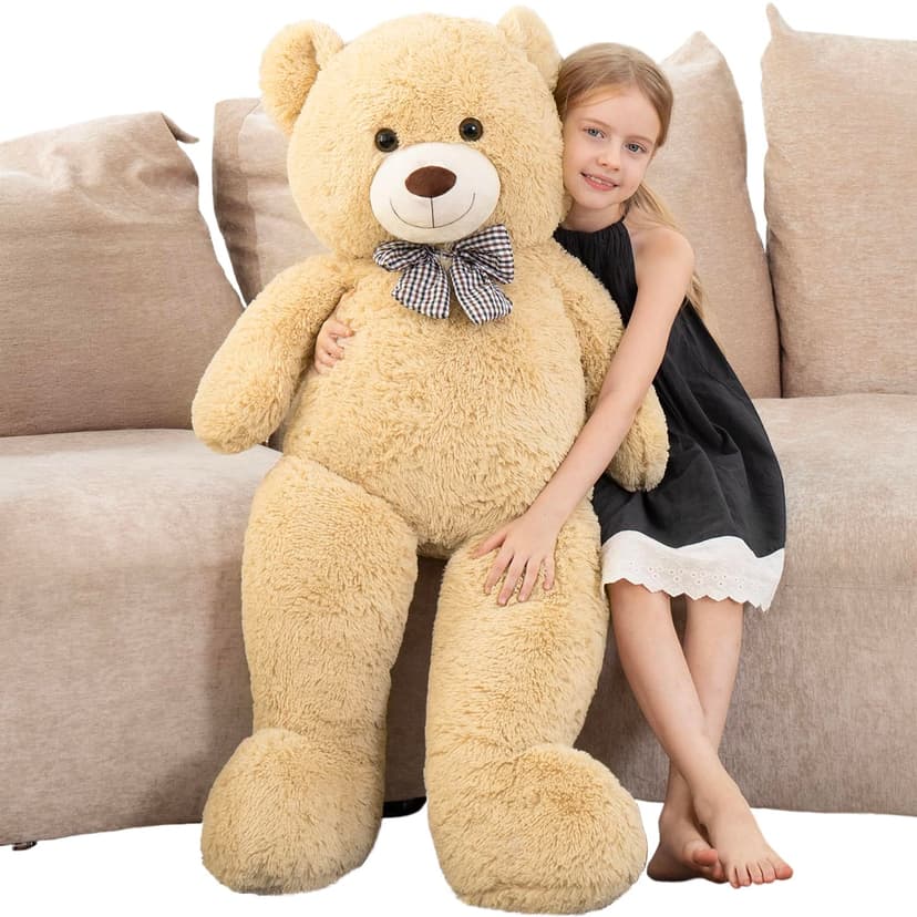 MorisMos Giant Teddy Bear 4 Feet, Big Teddy Bear Stuffed Animal | Large Teddy Bear Big Stuffed Animal, Classic Huge Teddy Bear Plush for Baby Shower Decorations, Birthday,Valentines Day