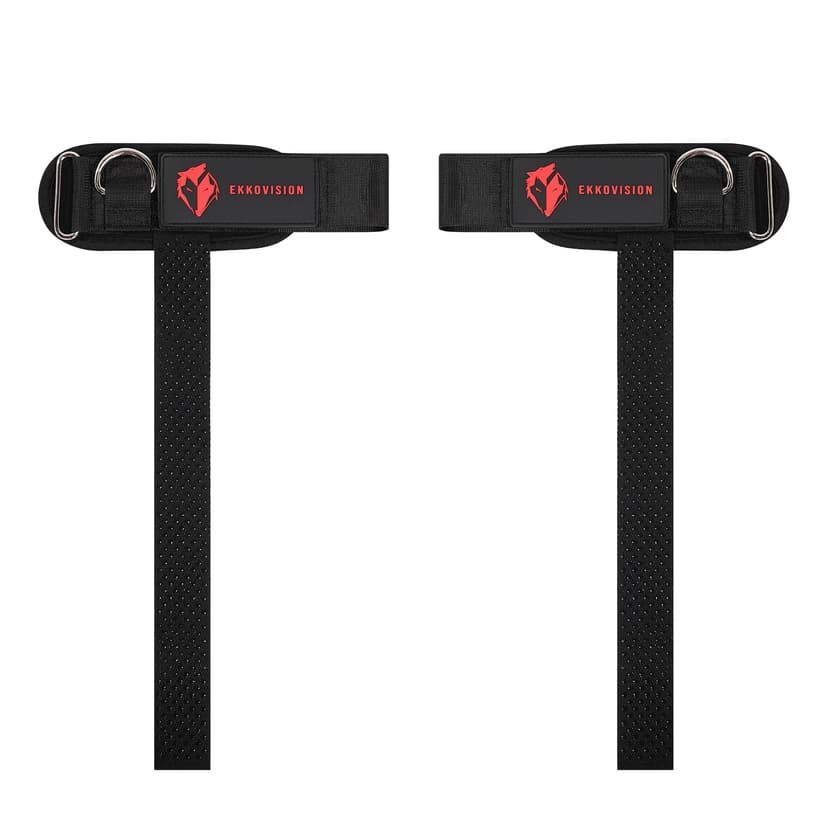 Ekkovision EKKO Weight Lifting Straps With Cuffed D Ring, Wrist Support for Men, Heavy Duty Thick Comfortable Lifting Straps, Secure Fit, Enhanced Grip, Straps for Weightlifting & Gym Training
