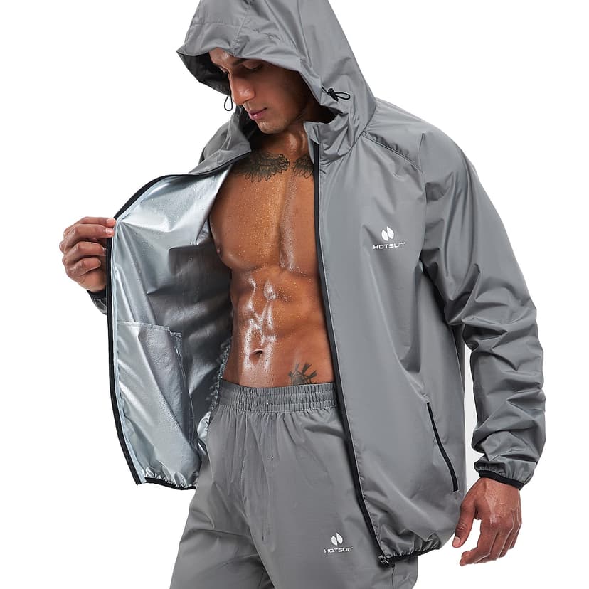 HOTSUIT Sauna Suit for Men Weight Loss Sweat Suit Boxing Exercise Sweat Sauna Jacket Pants