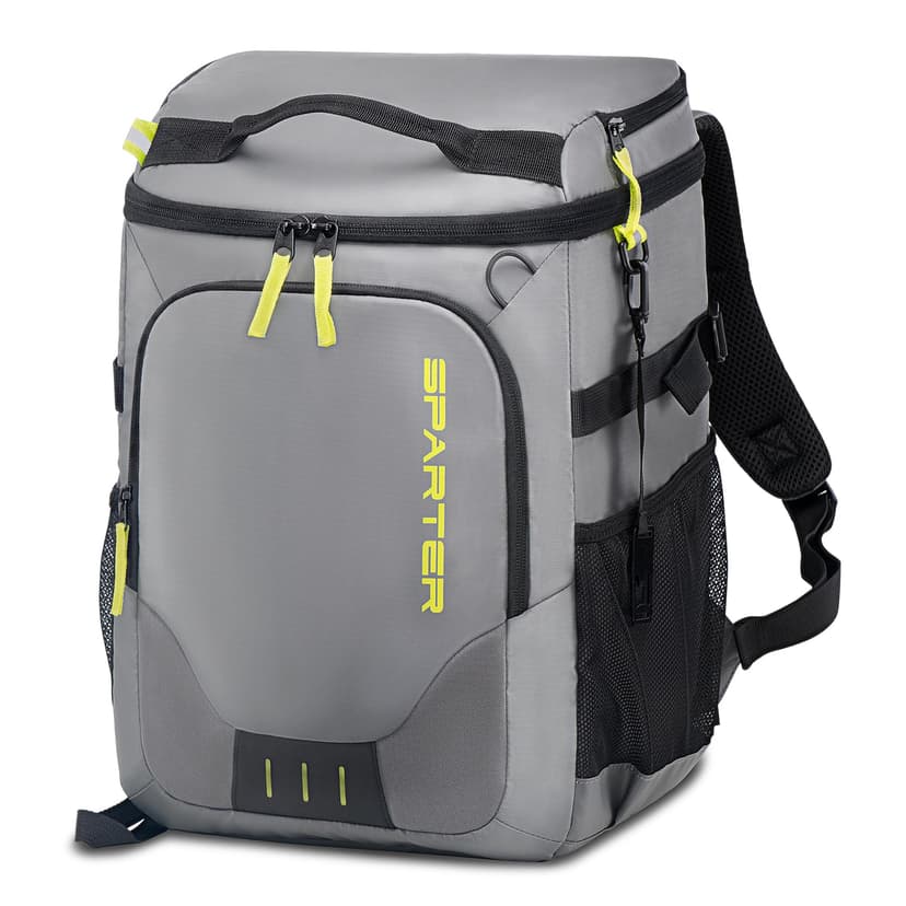 SPARTER Backpack Cooler Insulated 33/49 Can Leakproof Waterproof Bag Beach | 20H Dual Compartment Multi Pockets Bottle Opener Padded Strap Portable Lunch Soft Ice Chest Collapsible Travel Picnic Campi