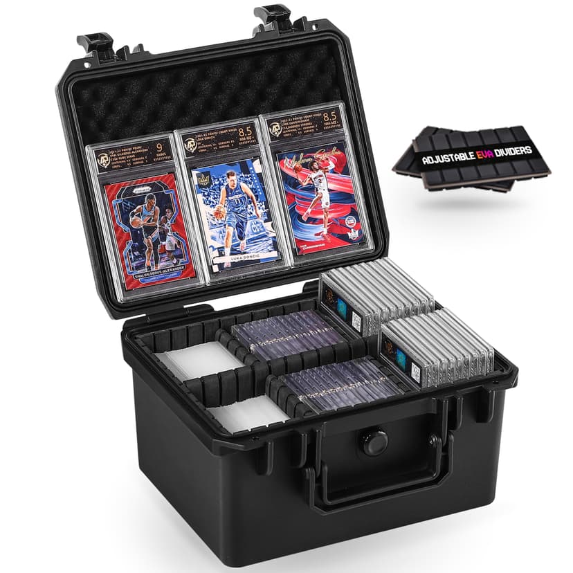 INCHOICASES Card Case Sports Graded Trading Card Storage Box for PSA BCW MTG Tmnt TCG Zion Magnetic Card, Waterproof Hard Carrying Case Card Protective Organizer for Rigid Card Sleeve Collector