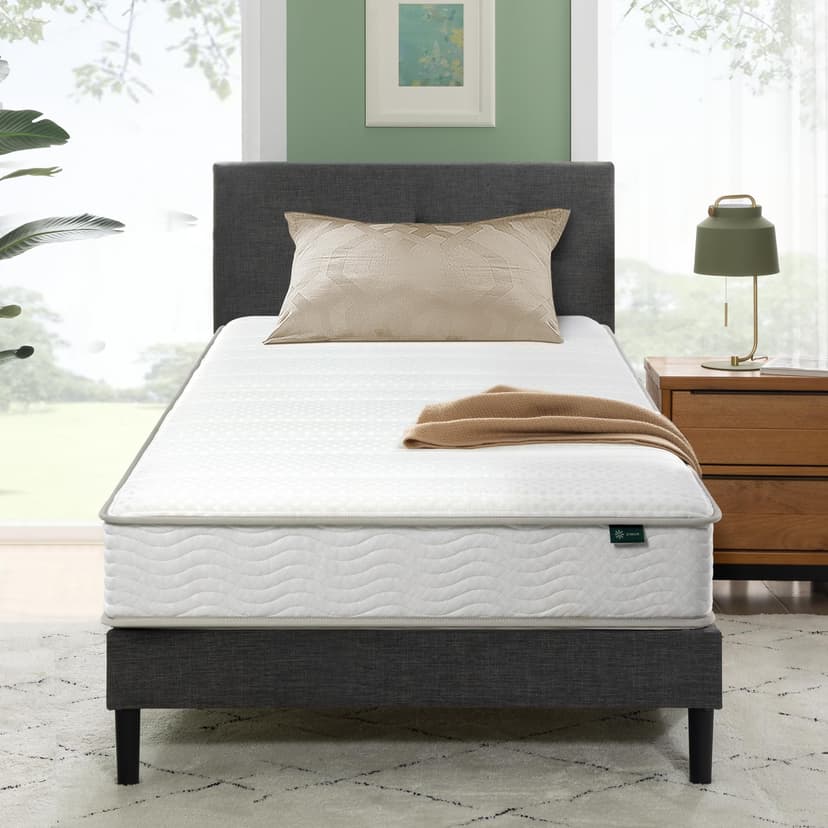 Zinus 8 Inch Twin Foam and Spring Hybrid Mattress, Medium Feel | Fiberglass Free, Durable Support, Mattress in a Box, CertiPUR-US & OEKO-TEX Certified Safe Materials