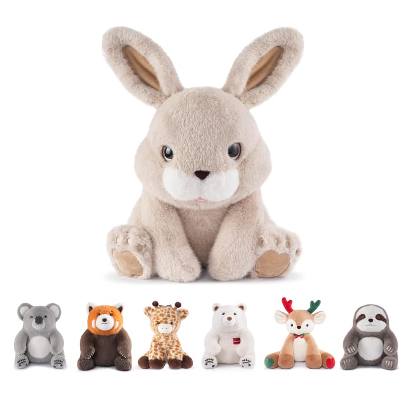 Niuniu Daddy Weighted Stuffed Animals, 14 in 3.5 lbs, Rabbit Comfort Plush | Heavy sensory lap pad, lying body pillow for sleeping, machine wash, huggable plushies, soothing gift for kids and adults