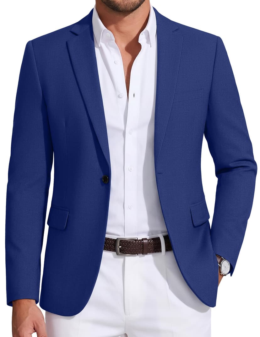 COOFANDY Mens Sport Coat Casual Blazer One Button Business Suit Jacket | Regular Fit Sports Coat, Lightweight Blazers, Notch Lapel, Solid Color, Wedding Prom Party Dress, Casual Daily Business