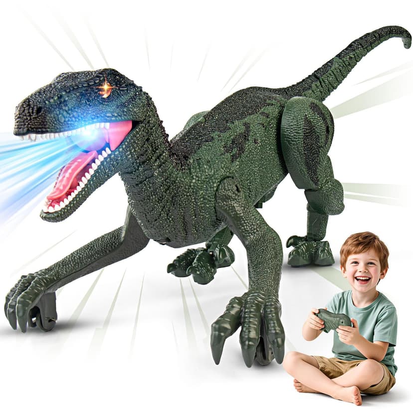 Dinosaur Toys for Kids, 2.4GHz Remote Control Dinosaur with Walking | Realistic Sounds, Demo Mode, Rechargeable Jurassic Toys for 3-5, 5-7, 8-12, Birthdays, Parties, Christmas, Children’s Day