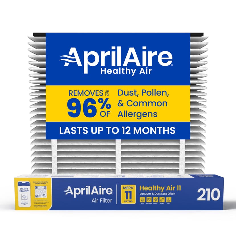 Genuine AprilAire 210 Replacement Filter for AprilAire Whole-House Air Purifiers - MERV 11, Clean Air & Dust, 20x25x4 Air Filter (Pack of 1)