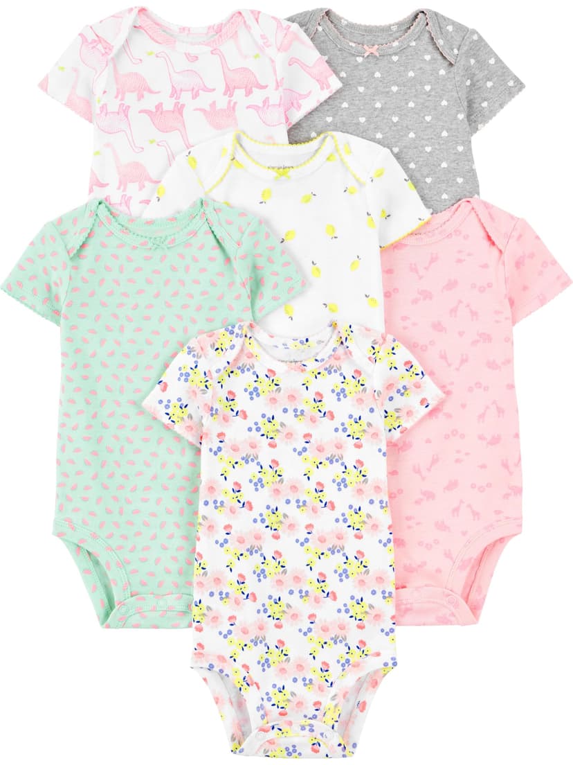Simple Joys by Carter's Baby Girls 6 Pack Short Sleeve Bodysuit