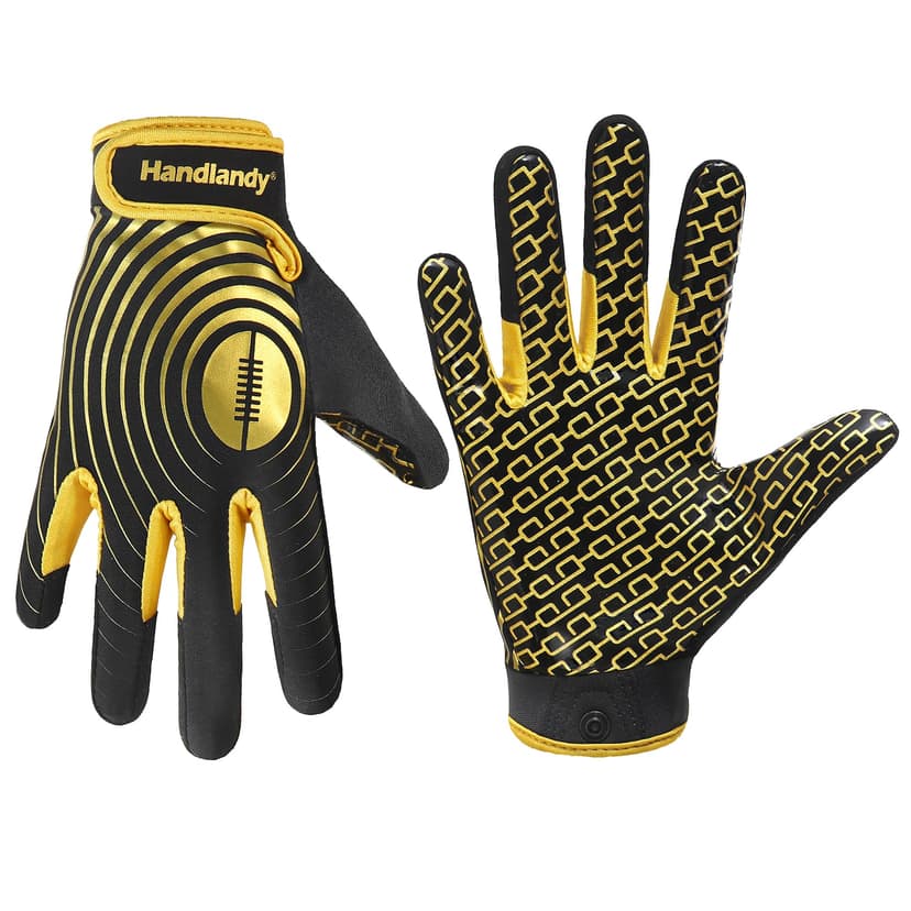 HANDLANDY Youth Football Gloves, Kids Sticky Receiver Gloves,Super Grip Football Glove Best Gift for Boys,Girls