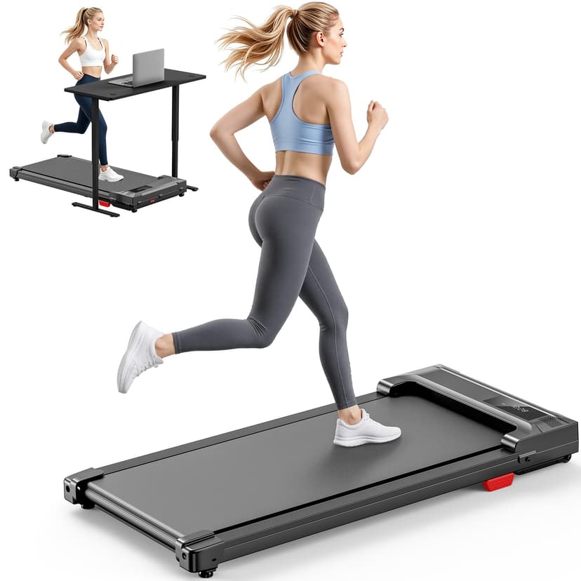 Walking Pad Treadmill for Home - Under Desk Treadmills Mini Portable Walking Running Machine Slim Compact Motorized Electric Treadmill with Adjustable Speed Remote