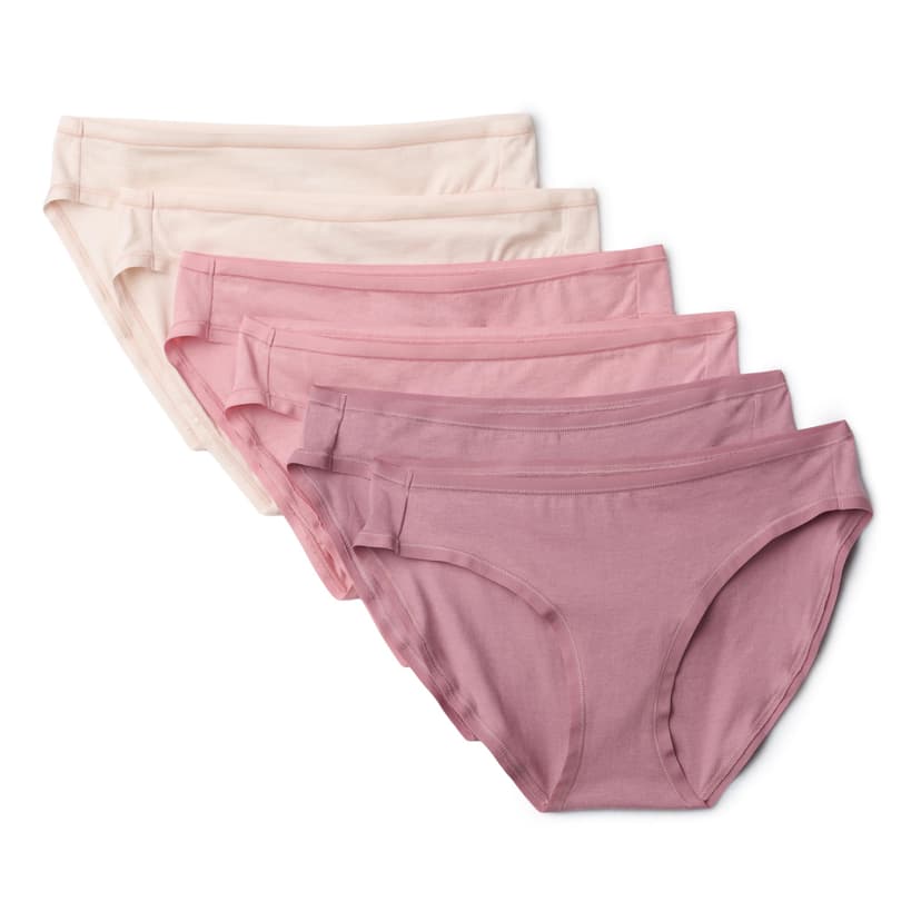 Amazon Essentials Women's Breathable Cotton Bikini Brief Underwear with Full Coverage, Multipacks