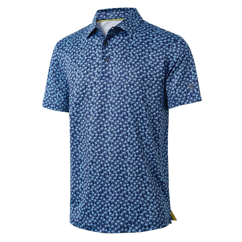 Golf Shirts for Men Dry Fit Short Sleeve Print Performance Moisture Wicking Polo Shirt