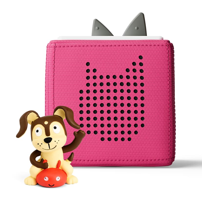 Toniebox 1 Audio Player Starter Set with Playtime Puppy - Listen, Learn, and Play with One Huggable Little Box - Pink