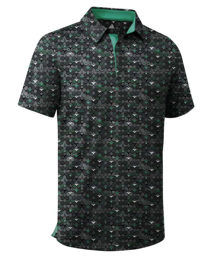 ZITY Men's Golf Shirts Short Sleeve Moisture Wicking Performance Print Patterns Casual Collared Golf Polo Shirt for Men