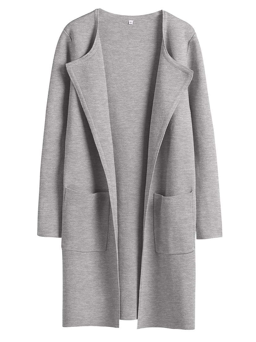 ANRABESS Cardigan Sweater for Women 2026 Fall Outfits | Long Sleeve Open Front Mid Length,Dressy Jacket Coat,Soft Knit Coatigan,Business Casual Work Clothes,Travel Winter Outwear