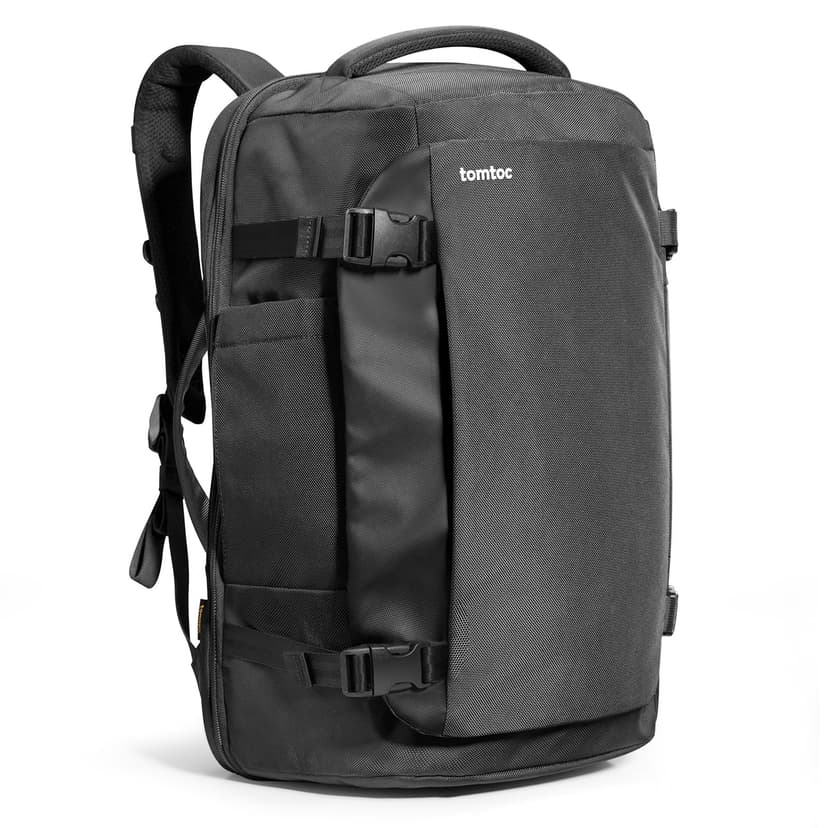 tomtoc Travel Backpack, TSA Carry On/Personal Item Bag Flight Approved | 28/40L Carry on Luggage Backpack for Men Women, PFAS Free, Water-resistant Business Airplanes Rucksack for Travel Essentials