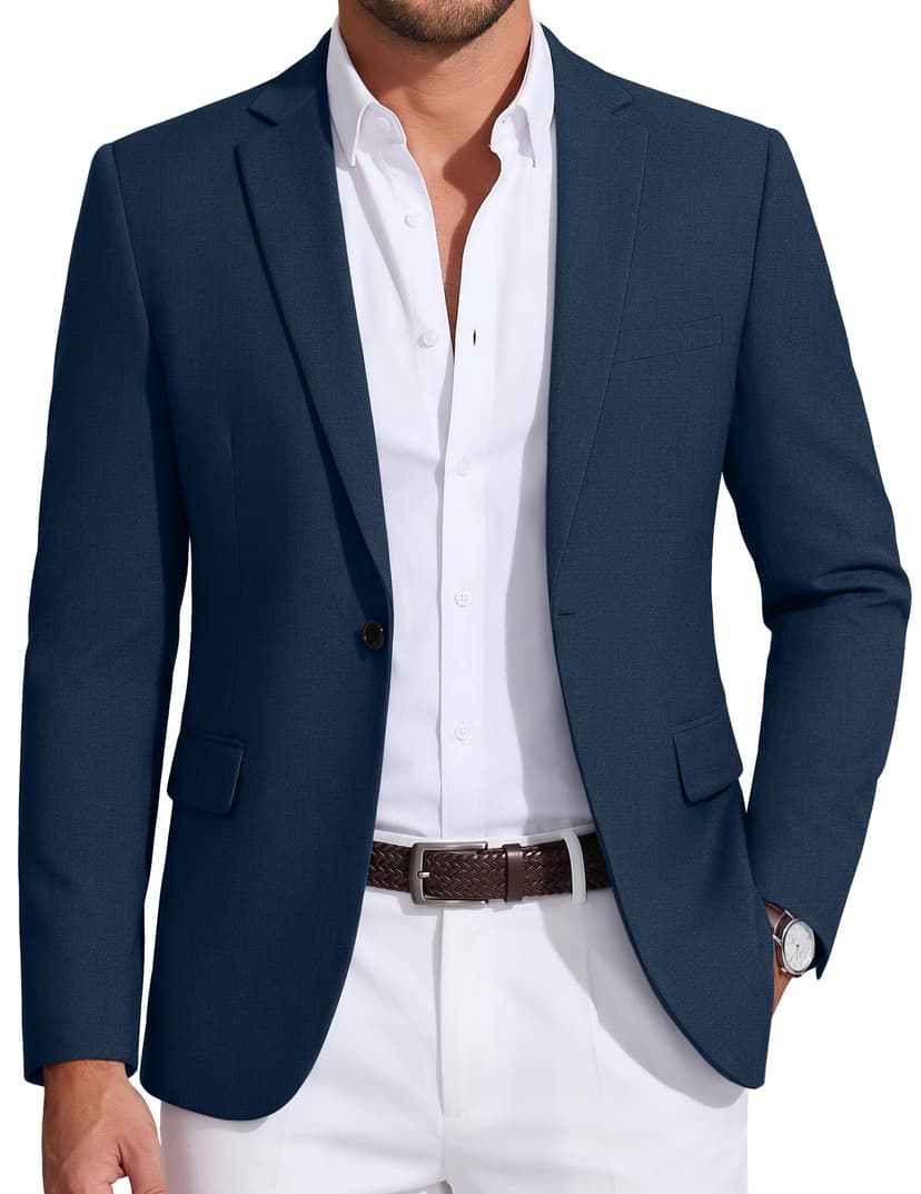 COOFANDY Mens Sport Coat Casual Blazer One Button Business Suit Jacket | Regular Fit Sports Coat, Lightweight Blazers, Notch Lapel, Solid Color, Wedding Prom Party Dress, Casual Daily Business
