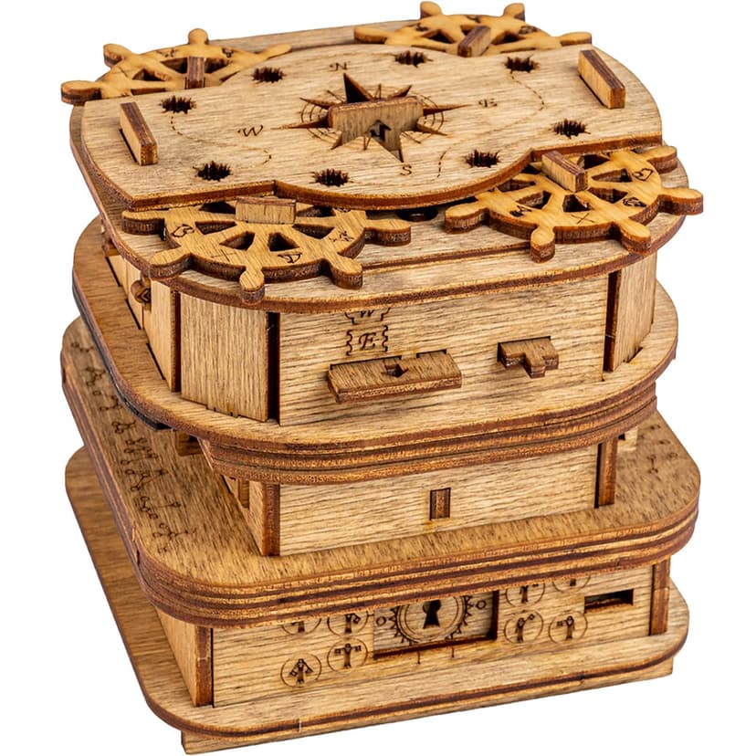 iDventure Cluebox Davy Jones' Locker, Brain Teaser Puzzle Box for Adults