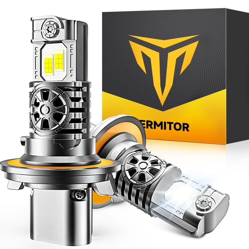 Termitor Upgraded 9008/H13 Light Bulbs,100,000LM 15X Brightness,6500K Cool White, Off-Road Use Only, 85K+ Hours Service Life, True 1:1 OEM Size, IP68, Plug N Play, Tail Light Assemblies, Pack of 2