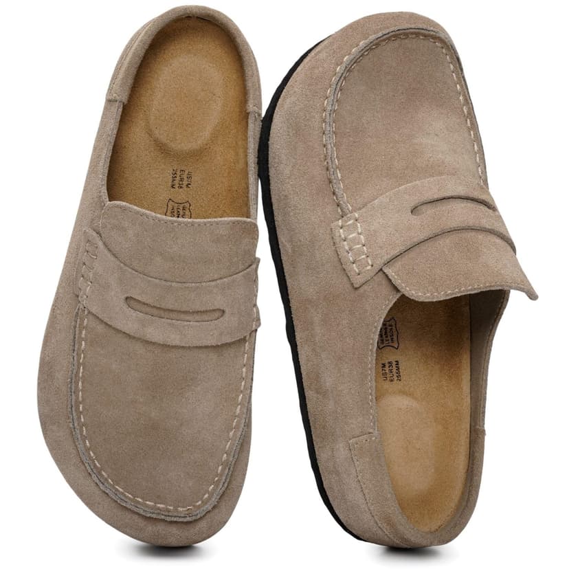 100% Genuine Leather Moccasin Style Clogs for Women - Fall Shoes for Women | Memory Foam Insole for Comfortability; Non-Slip and Durable Womens Clogs; Lightweight and Water-Resistant Mules for Women