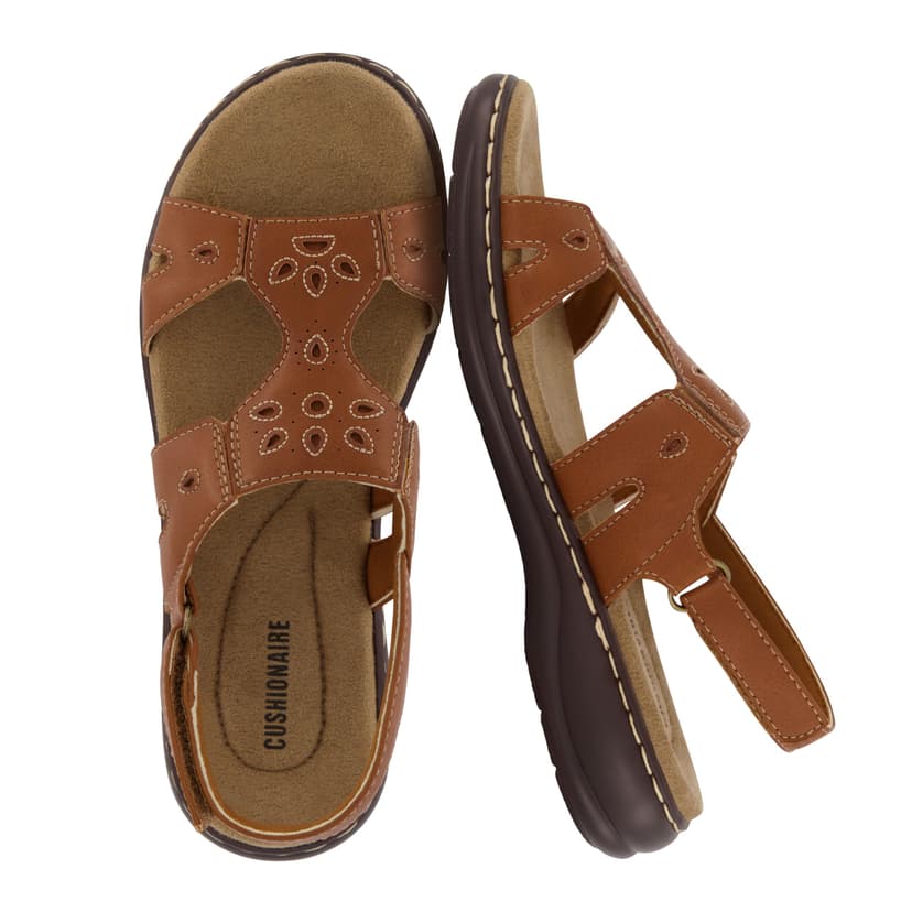 CUSHIONAIRE Women's Briar comfort sandal +Comfort Foam