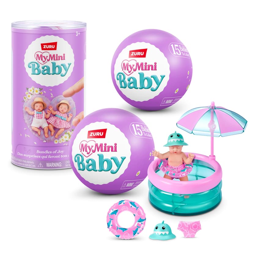 5 Surprise My Mini Baby Series 2 By ZURU, Collectible Mystery Capsule, Toy for Girls, Realistic Miniature Baby, Playset and Accessories (2 Capsules)
