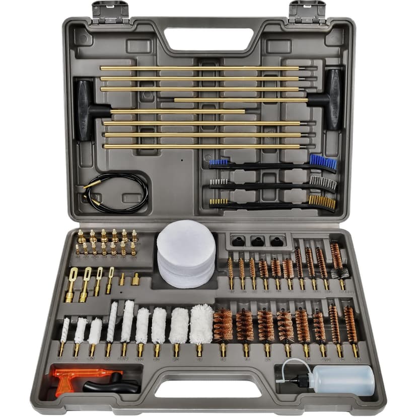 GLORYFIRE Elite Gun Cleaning Kit, Handgun Shotgun Pistol Universal Cleaning Kit with All Brass High-end Brushes, Jags, Reinforced and Lengthened Rods