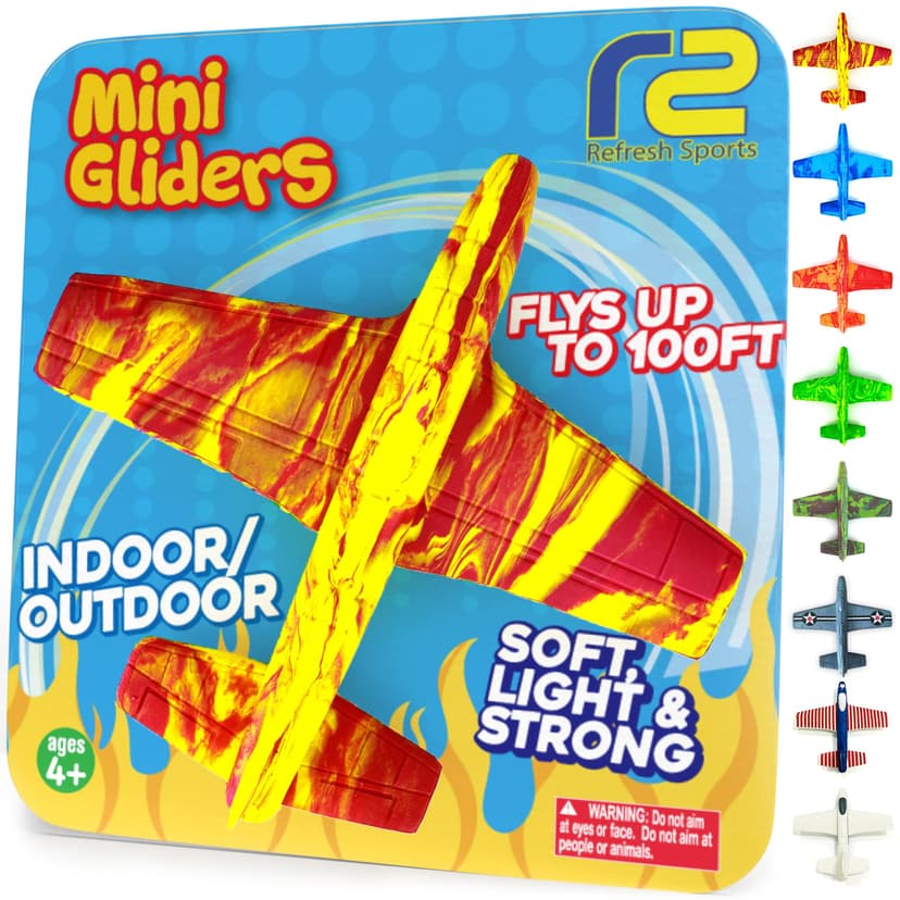 Boo Basket Stuffers & Stocking Stuffer Birthday Gift Ideas - Airplane Toy | Foam Glider Plane for Kids Stocking Stuffers - Summer Yard Games Great Gifts for Ages 3 4 5 6 7 8 9 10 11 12 13 14 Year Olds