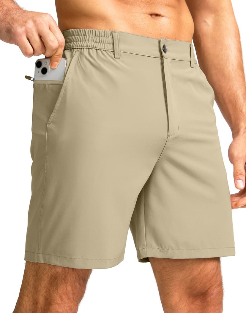 Men's Casual Shorts 7"/5"/9" Lightweight Golf Shorts for Men with 3 Pockets | 3 Pockets, Stretch, Quick Dry, Breathable, Moisture wicking, Expandable Waistband, Zip fly, Comfort