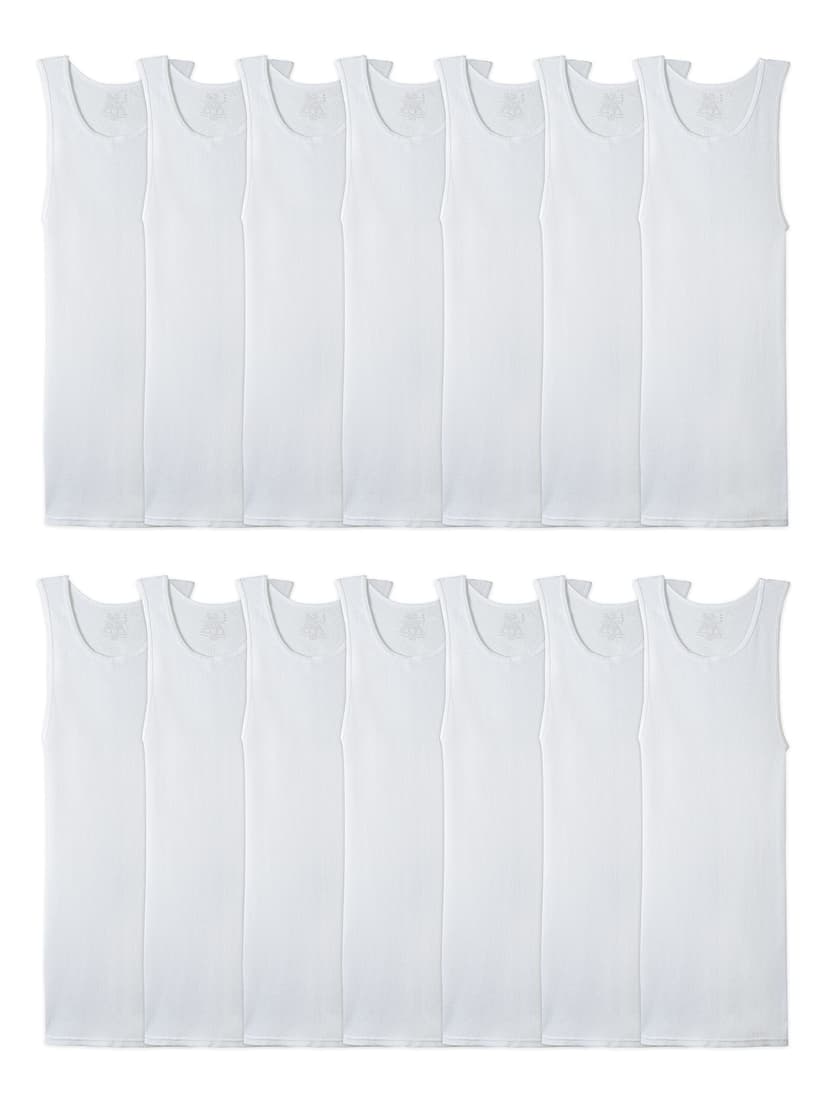 Fruit of the Loom Men's Sleeveless Tag Free Moisture Wicking Tank A-Shirt