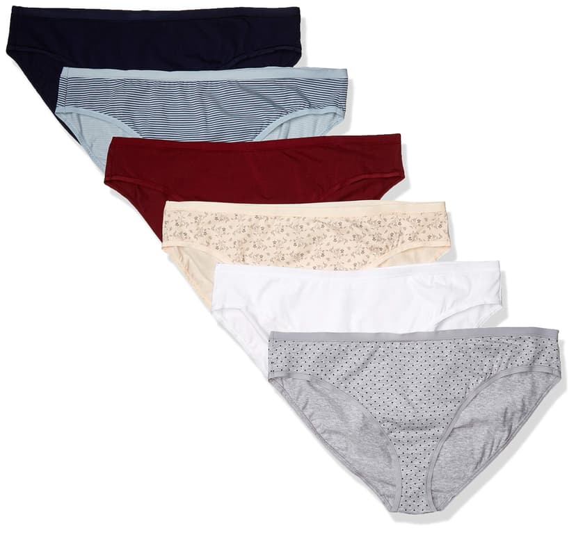 Amazon Essentials Women's Cotton Spandex Bikini Brief Underwear (Available in Plus Size)