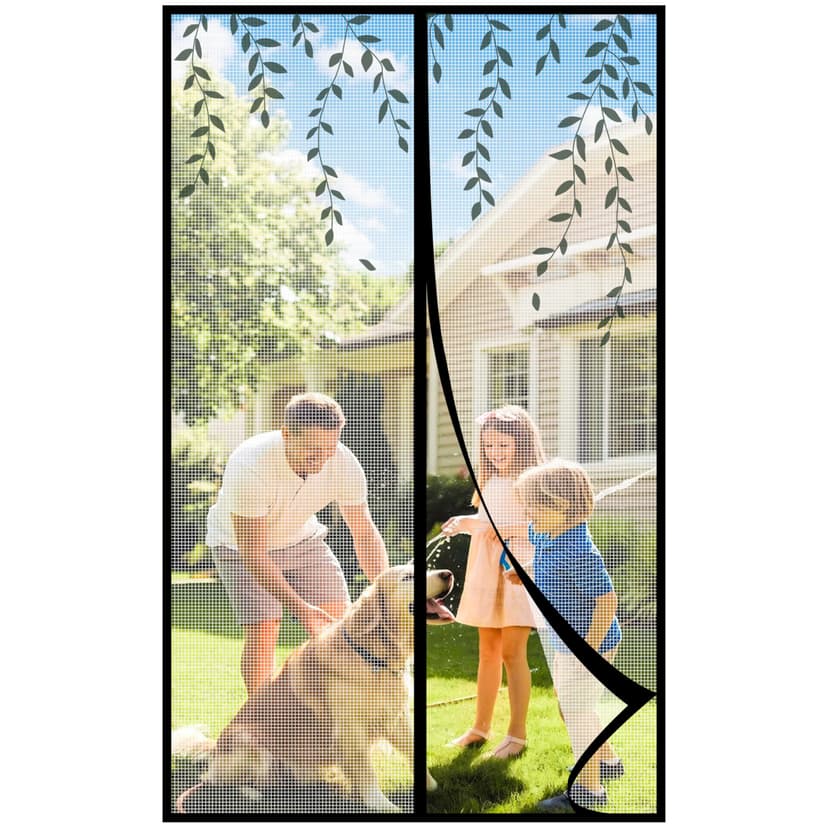 Magnetic Screen Door，Screen Door Mesh，Keep Bugs Out, Heavy-Duty Mesh Curtain,Pet and Kid Friendly, Works with Front Doors, Sliding Doors