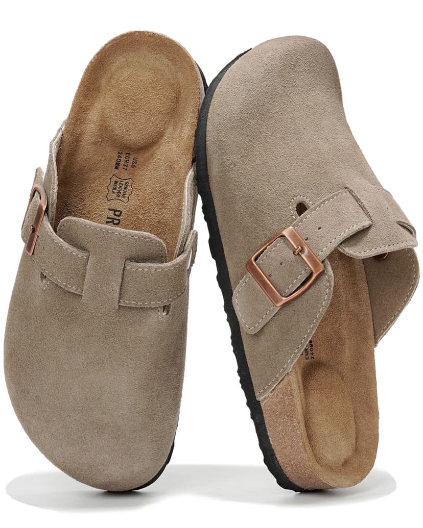 Project Cloud 100% Genuine Leather Slip-ons Footbed Clogs for Women Sandals | Memory Foam Arch Support Slippers for Women; Trendy Slip-ons Women's Mules & Clogs Sandals; Non-Slip Outsole for comfort.