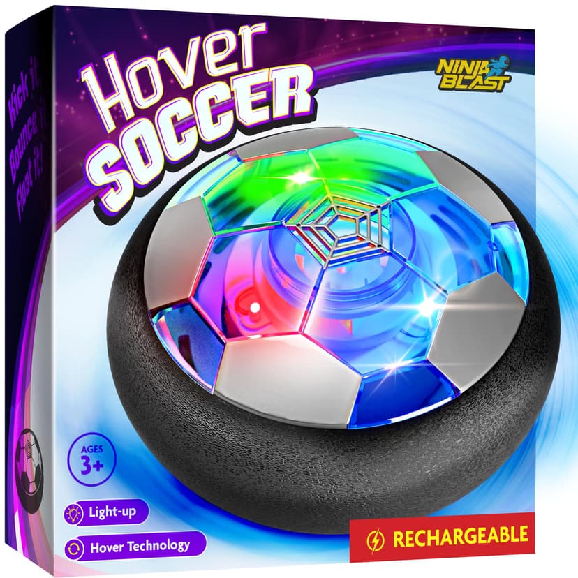 Hover Soccer Light-Up Ball - Birthday Gift for Boys - Kids Gifts Ages 5-12 | Indoor Toy Games - Gifts for Age 5, 6, 7, 8, 9, 10, 11, 12 Years Old, Boy Toys for Age 3 Years and Up