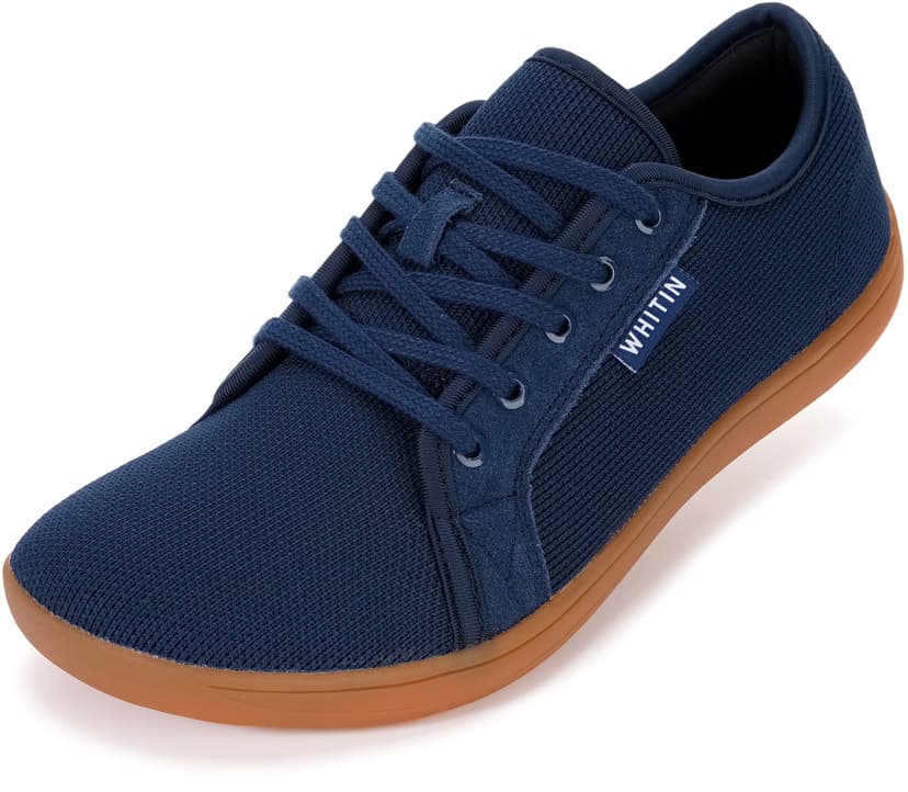 WHITIN Men's Wide Barefoot Sneakers for Optimal Relaxation W81 | Foot-Shaped Fit, Ground Feel, Lightweight & Breathable, Versatile Comfort for Walking, Standing & Training